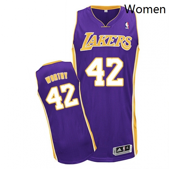 Womens Adidas Los Angeles Lakers 42 James Worthy Authentic Purple Road NBA Jersey Womens Adidas Los Angeles Lakers 42 James Worthy Authentic Purple Road NBA Jersey