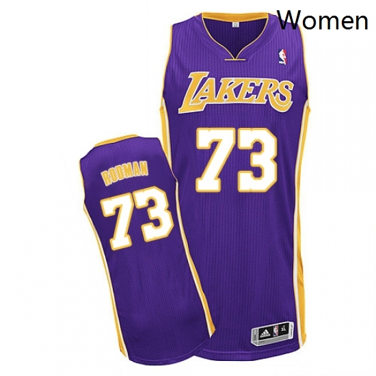 Womens Adidas Los Angeles Lakers 73 Dennis Rodman Authentic Purple Road NBA Jersey Womens Adidas Los Angeles Lakers 73 Dennis Rodman Authentic Purple Road NBA Jersey