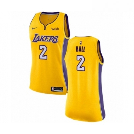 Womens Los Angeles Lakers 2 Lonzo Ball Authentic Gold Home Basketball Jersey Icon Edition Womens Los Angeles Lakers 2 Lonzo Ball Authentic Gold Home Basketball Jersey Icon Edition