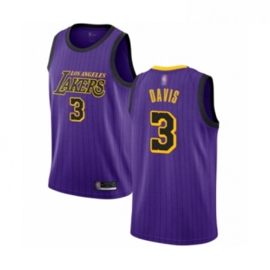 Womens Los Angeles Lakers 3 Anthony Davis Swingman Purple Basketball Jersey City Edition Womens Los Angeles Lakers 3 Anthony Davis Swingman Purple Basketball Jersey City Edition
