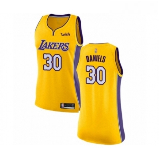 Womens Los Angeles Lakers 30 Troy Daniels Authentic Gold Basketball Jersey Icon Edition Womens Los Angeles Lakers 30 Troy Daniels Authentic Gold Basketball Jersey Icon Edition