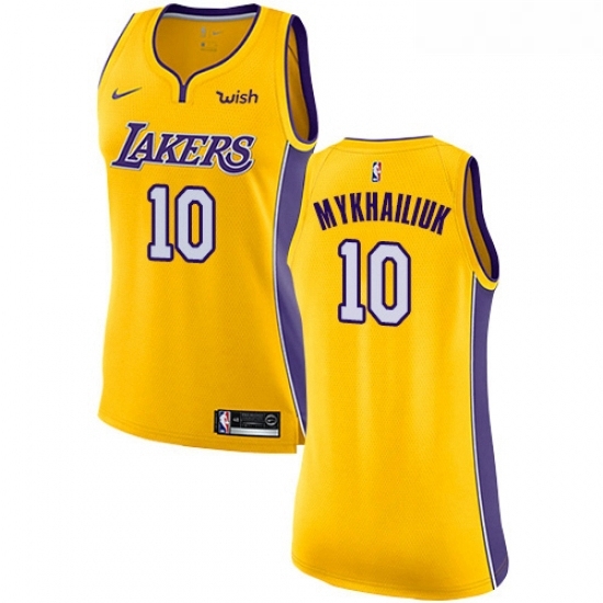 Womens Nike Los Angeles Lakers 10 Sviatoslav Mykhailiuk Swingman Gold NBA Jersey Icon Edition Womens Nike Los Angeles Lakers 10 Sviatoslav Mykhailiuk Swingman Gold NBA Jersey Icon Edition