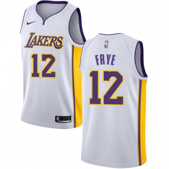 Womens Nike Los Angeles Lakers 12 Channing Frye Swingman White NBA Jersey Association Edition Womens Nike Los Angeles Lakers 12 Channing Frye Swingman White NBA Jersey Association Edition