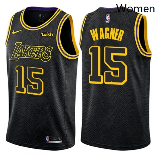 Womens Nike Los Angeles Lakers 15 Moritz Wagner Swingman Black NBA Jersey City Edition Womens Nike Los Angeles Lakers 15 Moritz Wagner Swingman Black NBA Jersey City Edition