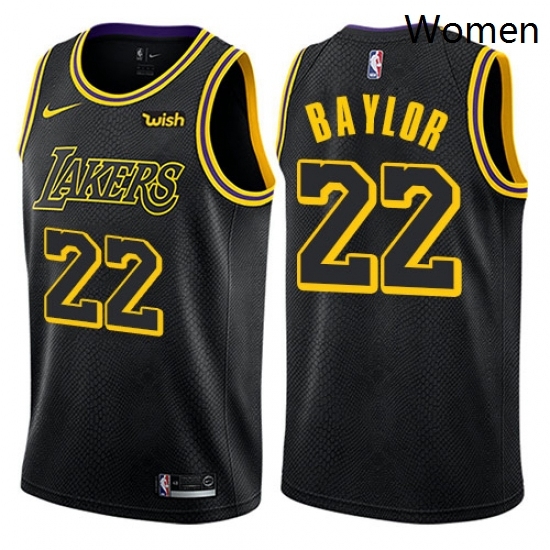 Womens Nike Los Angeles Lakers 22 Elgin Baylor Swingman Black NBA Jersey City Edition Womens Nike Los Angeles Lakers 22 Elgin Baylor Swingman Black NBA Jersey City Edition
