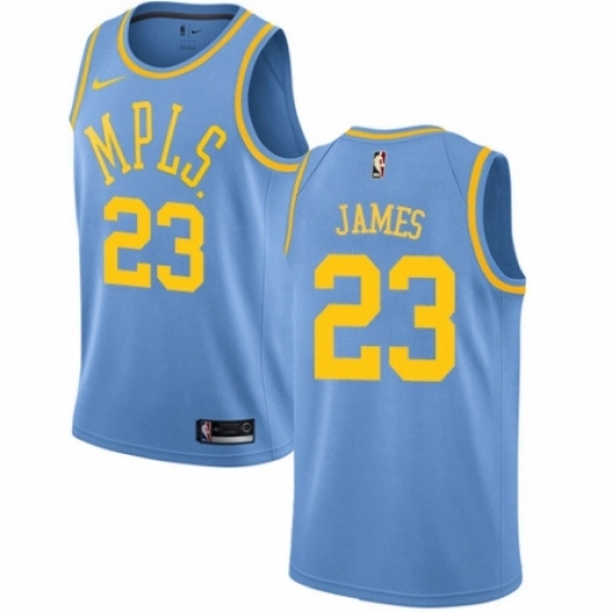 Womens Nike Los Angeles Lakers 23 LeBron James Swingman Blue Hardwood Classics NBA Jersey Womens Nike Los Angeles Lakers 23 LeBron James Swingman Blue Hardwood Classics NBA Jersey