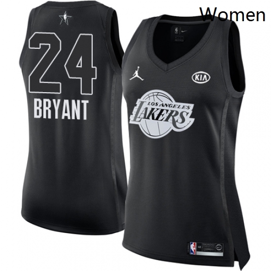 Womens Nike Los Angeles Lakers 24 Kobe Bryant Swingman Black 2018 All Star Game NBA Jersey Womens Nike Los Angeles Lakers 24 Kobe Bryant Swingman Black 2018 All Star Game NBA Jersey