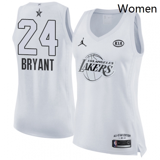 Womens Nike Los Angeles Lakers 24 Kobe Bryant Swingman White 2018 All Star Game NBA Jersey Womens Nike Los Angeles Lakers 24 Kobe Bryant Swingman White 2018 All Star Game NBA Jersey