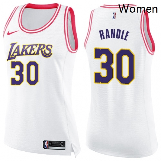 Womens Nike Los Angeles Lakers 30 Julius Randle Swingman WhitePink Fashion NBA Jersey Womens Nike Los Angeles Lakers 30 Julius Randle Swingman WhitePink Fashion NBA Jersey