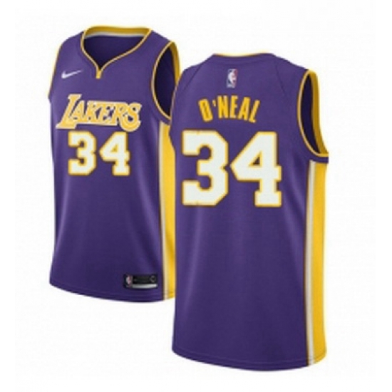 Womens Nike Los Angeles Lakers 34 Shaquille ONeal Swingman Purple NBA Jersey Statement Edition Womens Nike Los Angeles Lakers 34 Shaquille ONeal Swingman Purple NBA Jersey Statement Edition