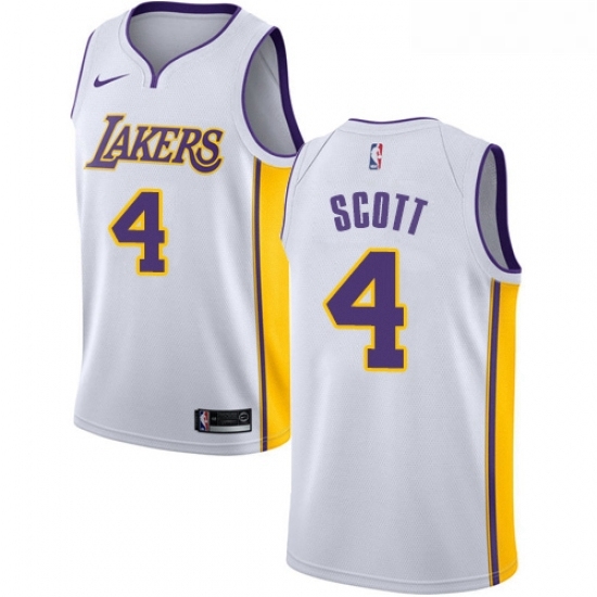 Womens Nike Los Angeles Lakers 4 Byron Scott Authentic White NBA Jersey Association Edition Womens Nike Los Angeles Lakers 4 Byron Scott Authentic White NBA Jersey Association Edition
