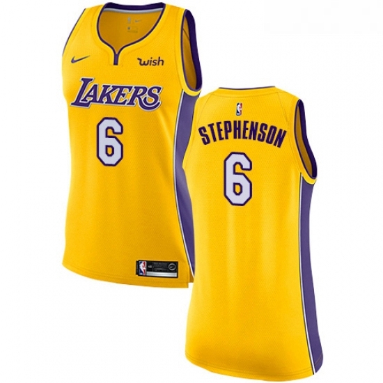 Womens Nike Los Angeles Lakers 6 Lance Stephenson Swingman Gold NBA Jersey Icon Edition Womens Nike Los Angeles Lakers 6 Lance Stephenson Swingman Gold NBA Jersey Icon Edition