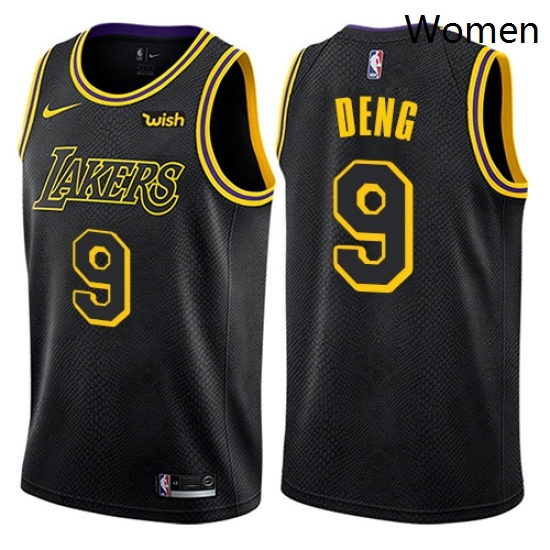 Womens Nike Los Angeles Lakers 9 Luol Deng Swingman Black NBA Jersey City Edition Womens Nike Los Angeles Lakers 9 Luol Deng Swingman Black NBA Jersey City Edition