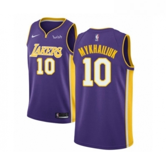 Youth Los Angeles Lakers 10 Sviatoslav Mykhailiuk Swingman Purple Basketball Jersey Statement Edition Youth Los Angeles Lakers 10 Sviatoslav Mykhailiuk Swingman Purple Basketball Jersey Statement Edition