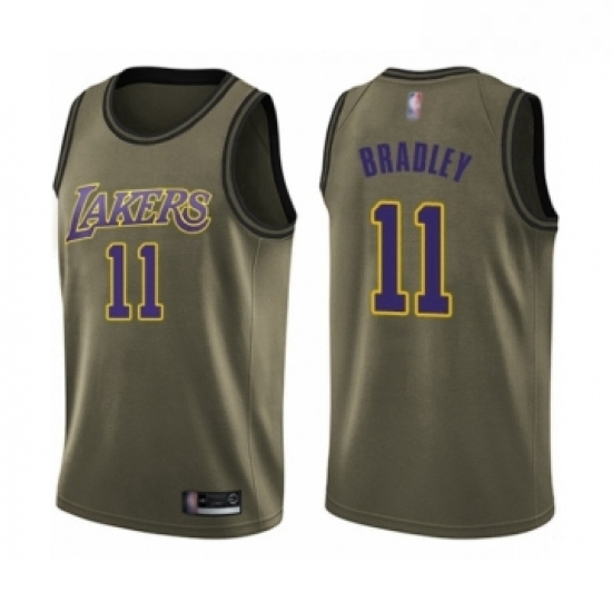 Youth Los Angeles Lakers 11 Avery Bradley Swingman Green Salute to Service Basketball Jersey Youth Los Angeles Lakers 11 Avery Bradley Swingman Green Salute to Service Basketball Jersey