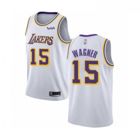 Youth Los Angeles Lakers 15 Moritz Wagner Swingman White Basketball Jersey Association Edition Youth Los Angeles Lakers 15 Moritz Wagner Swingman White Basketball Jersey Association Edition