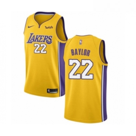 Youth Los Angeles Lakers 22 Elgin Baylor Swingman Gold Home Basketball Jersey Icon Edition Youth Los Angeles Lakers 22 Elgin Baylor Swingman Gold Home Basketball Jersey Icon Edition