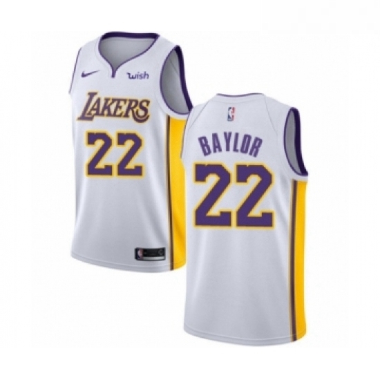 Youth Los Angeles Lakers 22 Elgin Baylor Swingman White Basketball Jersey Association Edition Youth Los Angeles Lakers 22 Elgin Baylor Swingman White Basketball Jersey Association Edition
