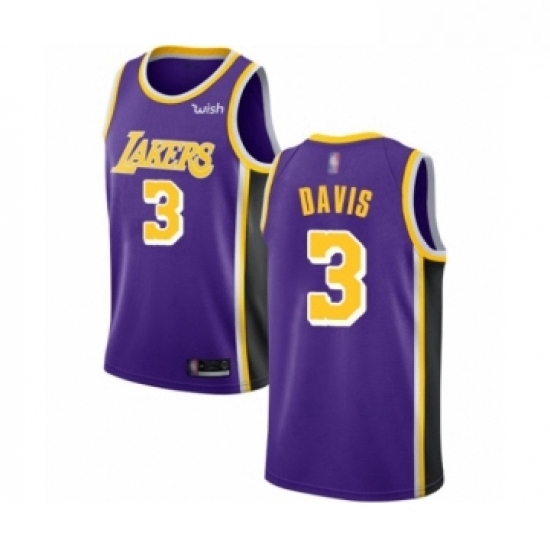 Youth Los Angeles Lakers 3 Anthony Davis Swingman Purple Basketball Jersey Statement Edition Youth Los Angeles Lakers 3 Anthony Davis Swingman Purple Basketball Jersey Statement Edition