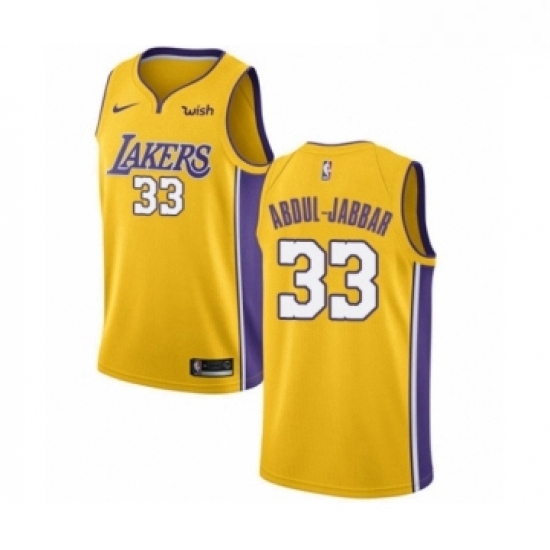 Youth Los Angeles Lakers 33 Kareem Abdul Jabbar Swingman Gold Home Basketball Jersey Icon Edition Youth Los Angeles Lakers 33 Kareem Abdul Jabbar Swingman Gold Home Basketball Jersey Icon Edition