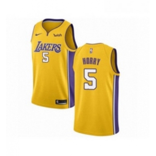 Youth Los Angeles Lakers 5 Robert Horry Swingman Gold Home Basketball Jersey Icon Edition Youth Los Angeles Lakers 5 Robert Horry Swingman Gold Home Basketball Jersey Icon Edition