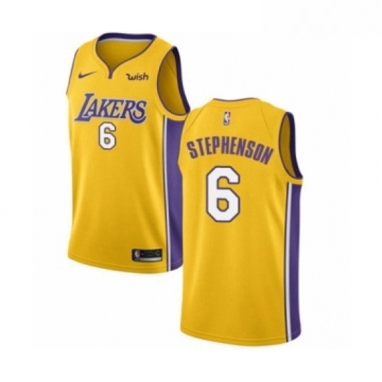 Youth Los Angeles Lakers 6 Lance Stephenson Swingman Gold Basketball Jersey Icon Edition Youth Los Angeles Lakers 6 Lance Stephenson Swingman Gold Basketball Jersey Icon Edition