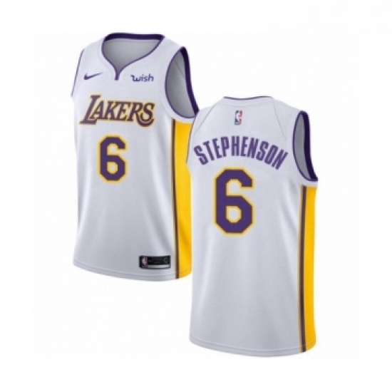 Youth Los Angeles Lakers 6 Lance Stephenson Swingman White Basketball Jersey Association Edition Youth Los Angeles Lakers 6 Lance Stephenson Swingman White Basketball Jersey Association Edition