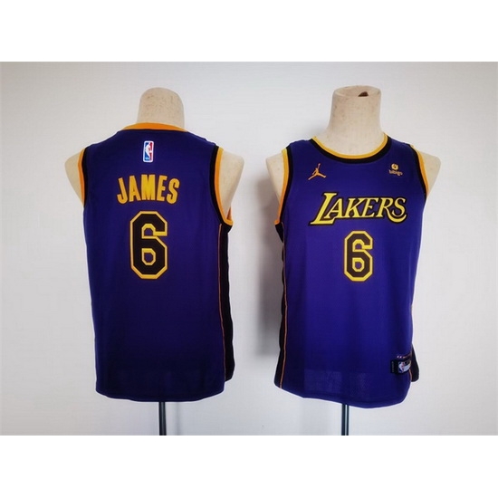 Youth Los Angeles Lakers 6 LeBron James Purple Stitched Basketball Jersey Youth Los Angeles Lakers 6 LeBron James Purple Stitched Basketball Jersey