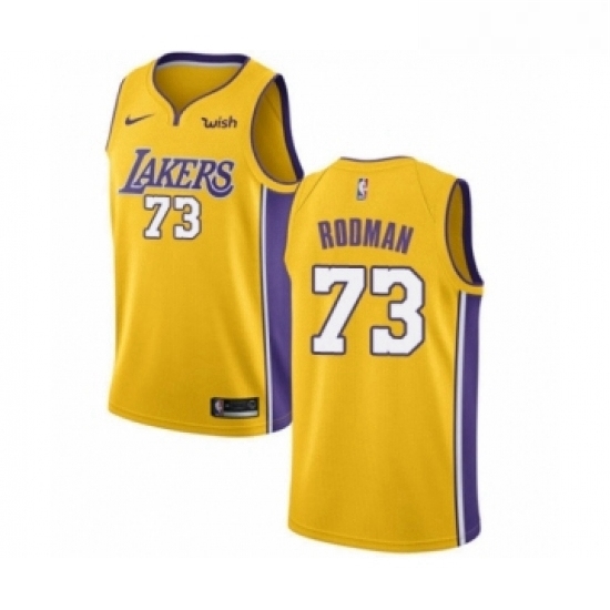 Youth Los Angeles Lakers 73 Dennis Rodman Swingman Gold Home Basketball Jersey Icon Edition Youth Los Angeles Lakers 73 Dennis Rodman Swingman Gold Home Basketball Jersey Icon Edition