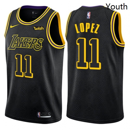Youth Nike Los Angeles Lakers 11 Brook Lopez Swingman Black NBA Jersey City Edition Youth Nike Los Angeles Lakers 11 Brook Lopez Swingman Black NBA Jersey City Edition