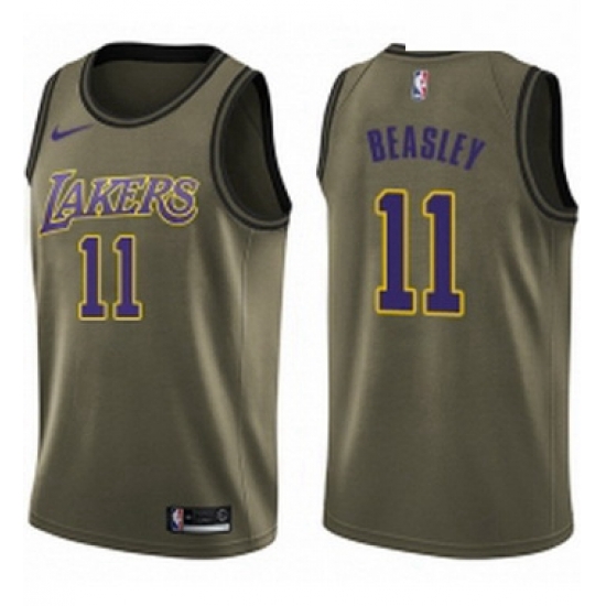 Youth Nike Los Angeles Lakers 11 Michael Beasley Swingman Green Salute to Service NBA Jersey Youth Nike Los Angeles Lakers 11 Michael Beasley Swingman Green Salute to Service NBA Jersey