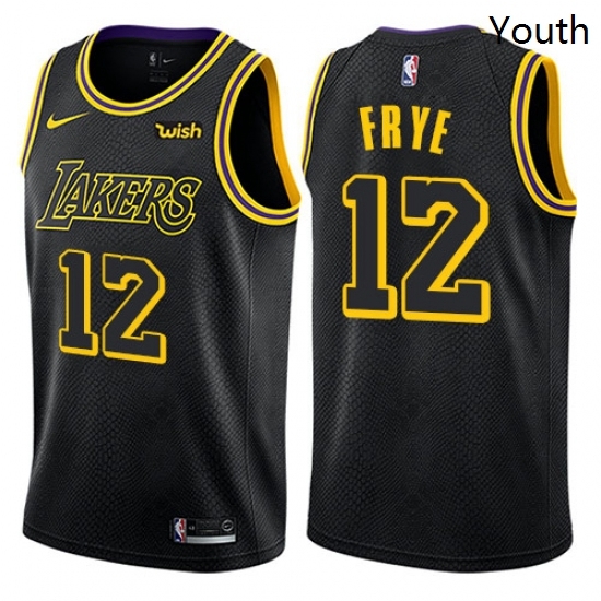 Youth Nike Los Angeles Lakers 12 Channing Frye Swingman Black NBA Jersey City Edition Youth Nike Los Angeles Lakers 12 Channing Frye Swingman Black NBA Jersey City Edition