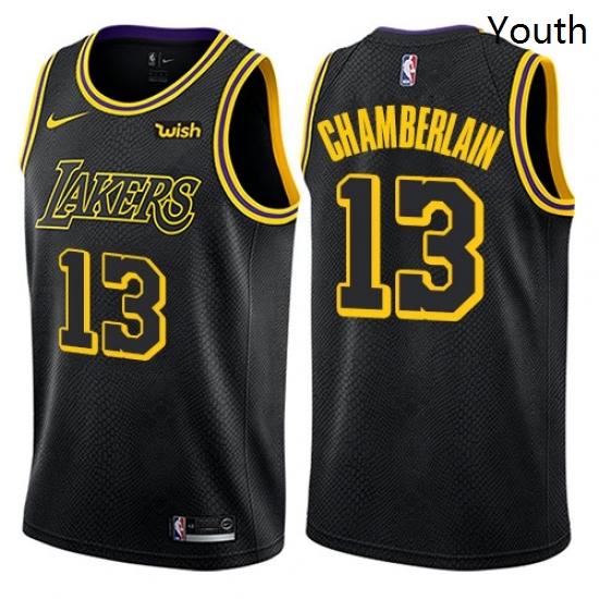 Youth Nike Los Angeles Lakers 13 Wilt Chamberlain Swingman Black NBA Jersey City Edition Youth Nike Los Angeles Lakers 13 Wilt Chamberlain Swingman Black NBA Jersey City Edition