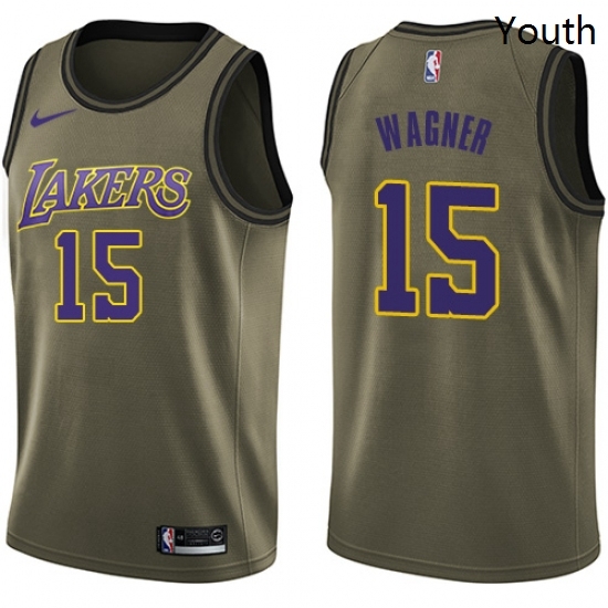 Youth Nike Los Angeles Lakers 15 Moritz Wagner Swingman Green Salute to Service NBA Jersey Youth Nike Los Angeles Lakers 15 Moritz Wagner Swingman Green Salute to Service NBA Jersey