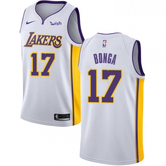 Youth Nike Los Angeles Lakers 17 Isaac Bonga Swingman White NBA Jersey Association Edition Youth Nike Los Angeles Lakers 17 Isaac Bonga Swingman White NBA Jersey Association Edition