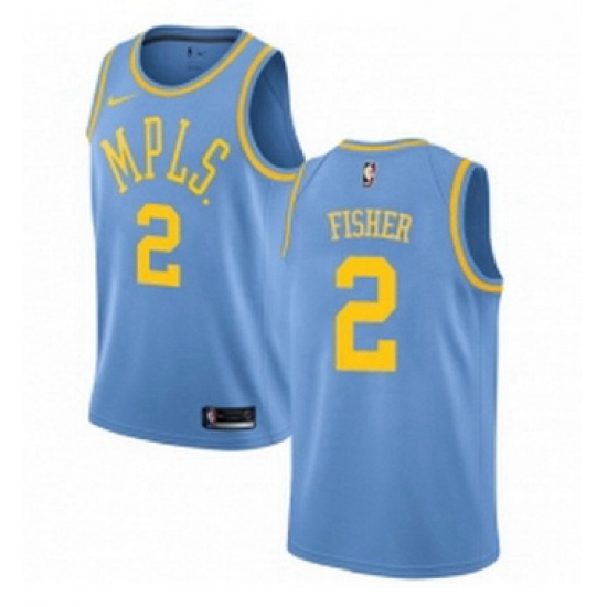 Youth Nike Los Angeles Lakers 2 Derek Fisher Swingman Blue Hardwood Classics NBA Jersey Youth Nike Los Angeles Lakers 2 Derek Fisher Swingman Blue Hardwood Classics NBA Jersey