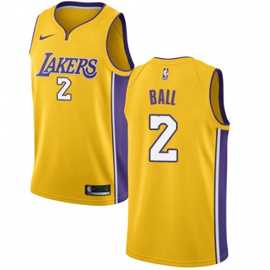 Youth Nike Los Angeles Lakers 2 Lonzo Ball Swingman Gold Home NBA Jersey Icon Edition Youth Nike Los Angeles Lakers 2 Lonzo Ball Swingman Gold Home NBA Jersey Icon Edition