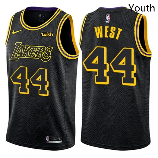 Youth Nike Los Angeles Lakers 44 Jerry West Swingman Black NBA Jersey City Edition Youth Nike Los Angeles Lakers 44 Jerry West Swingman Black NBA Jersey City Edition