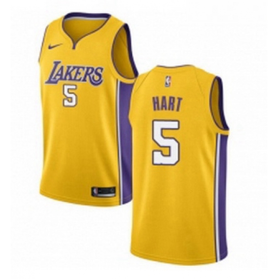 Youth Nike Los Angeles Lakers 5 Josh Hart Swingman Gold Home NBA Jersey Icon Edition Youth Nike Los Angeles Lakers 5 Josh Hart Swingman Gold Home NBA Jersey Icon Edition