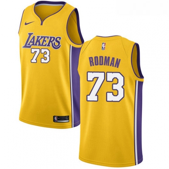 Youth Nike Los Angeles Lakers 73 Dennis Rodman Swingman Gold Home NBA Jersey Icon Edition Youth Nike Los Angeles Lakers 73 Dennis Rodman Swingman Gold Home NBA Jersey Icon Edition