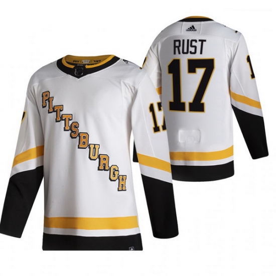 Men Pittsburgh Penguins 17 Bryan Rust White Adidas 2020 21 Reverse Retro Alternate NHL Jersey Men Pittsburgh Penguins 17 Bryan Rust White Adidas 2020 21 Reverse Retro Alternate NHL Jersey