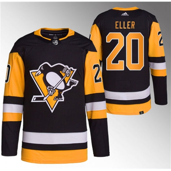 Men Pittsburgh Penguins 20 Lars Eller Black Stitched Jersey Men Pittsburgh Penguins 20 Lars Eller Black Stitched Jersey