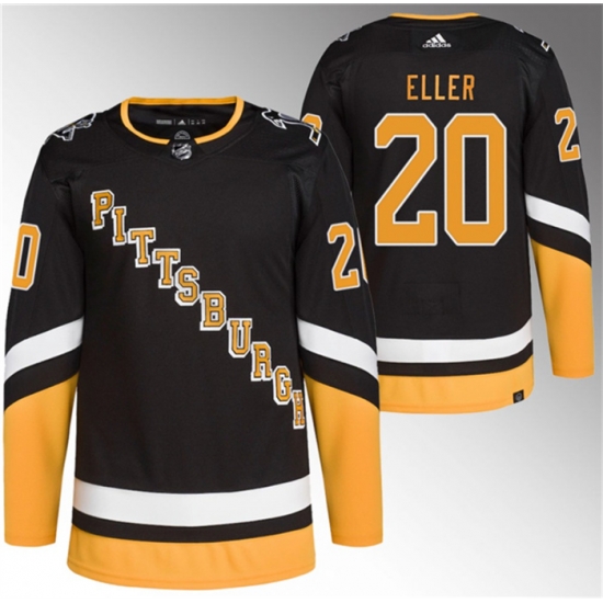 Men Pittsburgh Penguins 20 Lars Eller Black Stitched Jerseys Men Pittsburgh Penguins 20 Lars Eller Black Stitched Jerseys