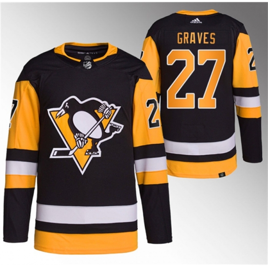 Men Pittsburgh Penguins 27 Ryan Graves Black Stitched Jersey Men Pittsburgh Penguins 27 Ryan Graves Black Stitched Jersey