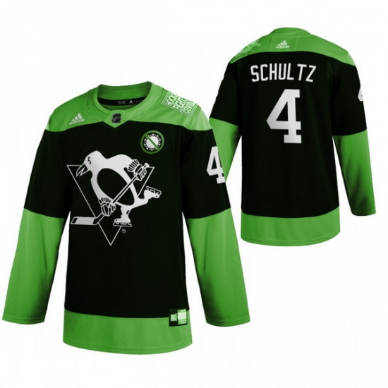 Men Pittsburgh Penguins 4 Justin Schultz Green 2020 Adidas Jersey Men Pittsburgh Penguins 4 Justin Schultz Green 2020 Adidas Jersey