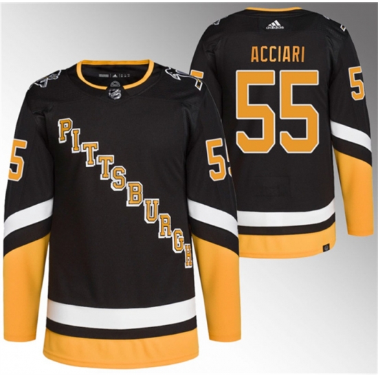 Men Pittsburgh Penguins 55 Noel Acciari Black 2021 22 Alternate Primegreen Stitched Jersey Men Pittsburgh Penguins 55 Noel Acciari Black 2021 22 Alternate Primegreen Stitched Jersey