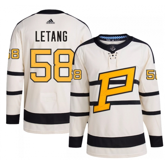 Men Pittsburgh Penguins 58 Kris Letang Cream 2023 Winter Classic Stitched Jersey Men Pittsburgh Penguins 58 Kris Letang Cream 2023 Winter Classic Stitched Jersey