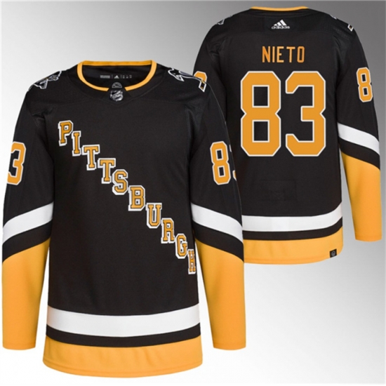 Men Pittsburgh Penguins 83 Matt Nieto Black 2021 22 Alternate Primegreen Stitched Jersey Men Pittsburgh Penguins 83 Matt Nieto Black 2021 22 Alternate Primegreen Stitched Jersey