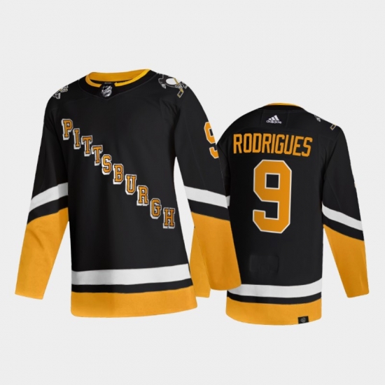 Men Pittsburgh Penguins 9 Rodrigues 2021 2022 Black Stitched Jersey Men Pittsburgh Penguins 9 Rodrigues 2021 2022 Black Stitched Jersey