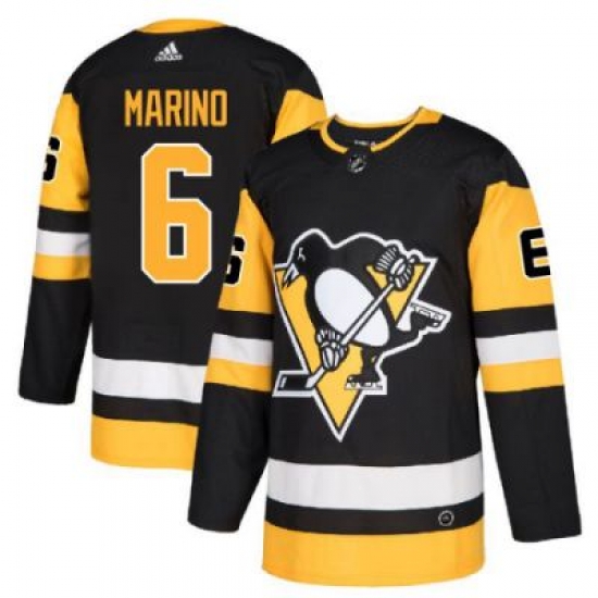 Men u2019s Pittsburgh Penguins 6 Marino black Authentic Stitched Hockey Jersey Men u2019s Pittsburgh Penguins 6 Marino black Authentic Stitched Hockey Jersey